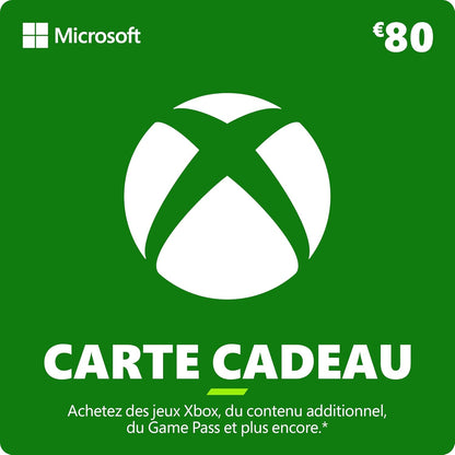 Xbox Carte Cadeau 80 EUR [Code Digital]