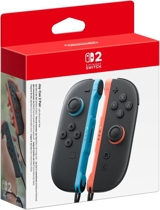Paire de manettes Joy-Con 2 gauche bleu clair & droite rouge clair Nintendo Switch 2