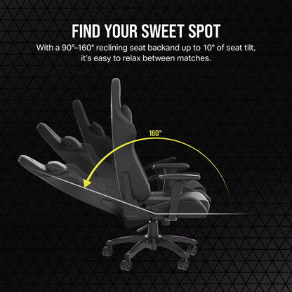 Chaise gaming TC100 RELAXED - Leatherette Noir/Noir